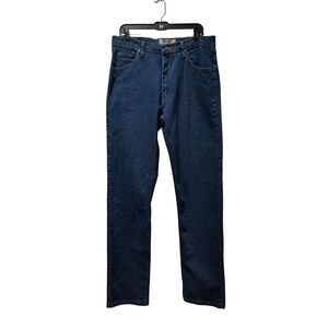 Wrangler Authentics Jeans Men's 34x36 Straight Blue Stretch Denim ZM100ID